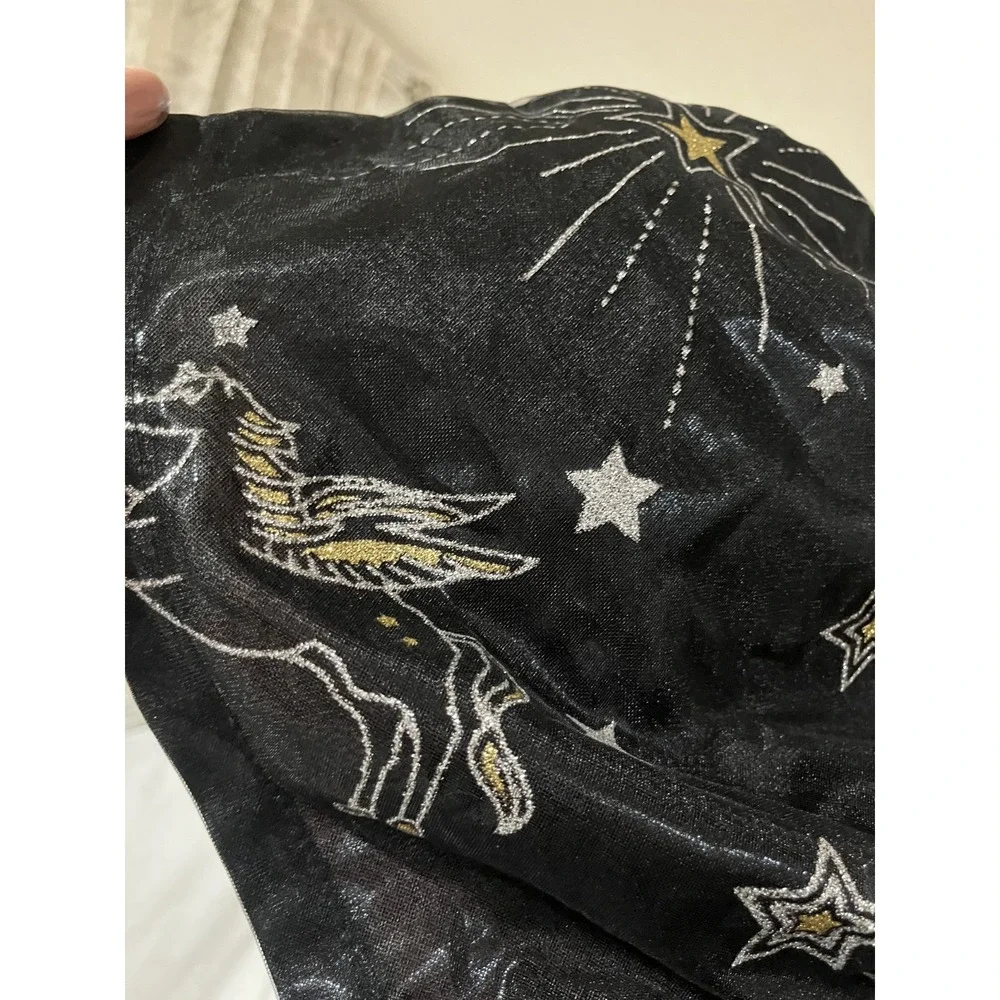 Celestial Metallic Mesh Sheer Cape OS Mythical Whimsical Gothic Goth Cosmic 90s